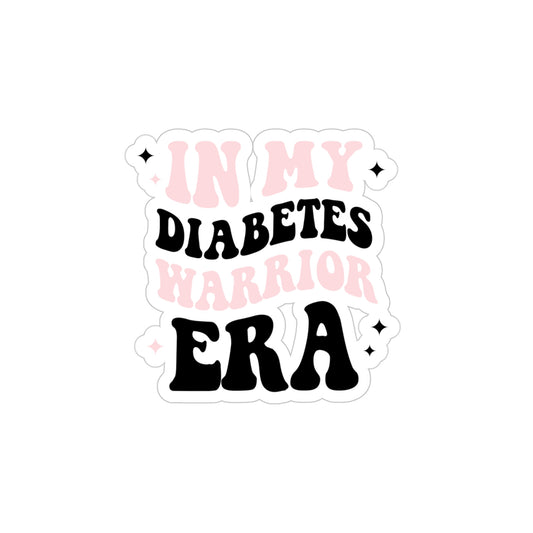 In My Diabetes Warrior Era - Die-Cut Sticker Pink/Black